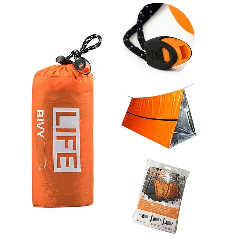 Survival Tube Notfallzelt mit Pfeife